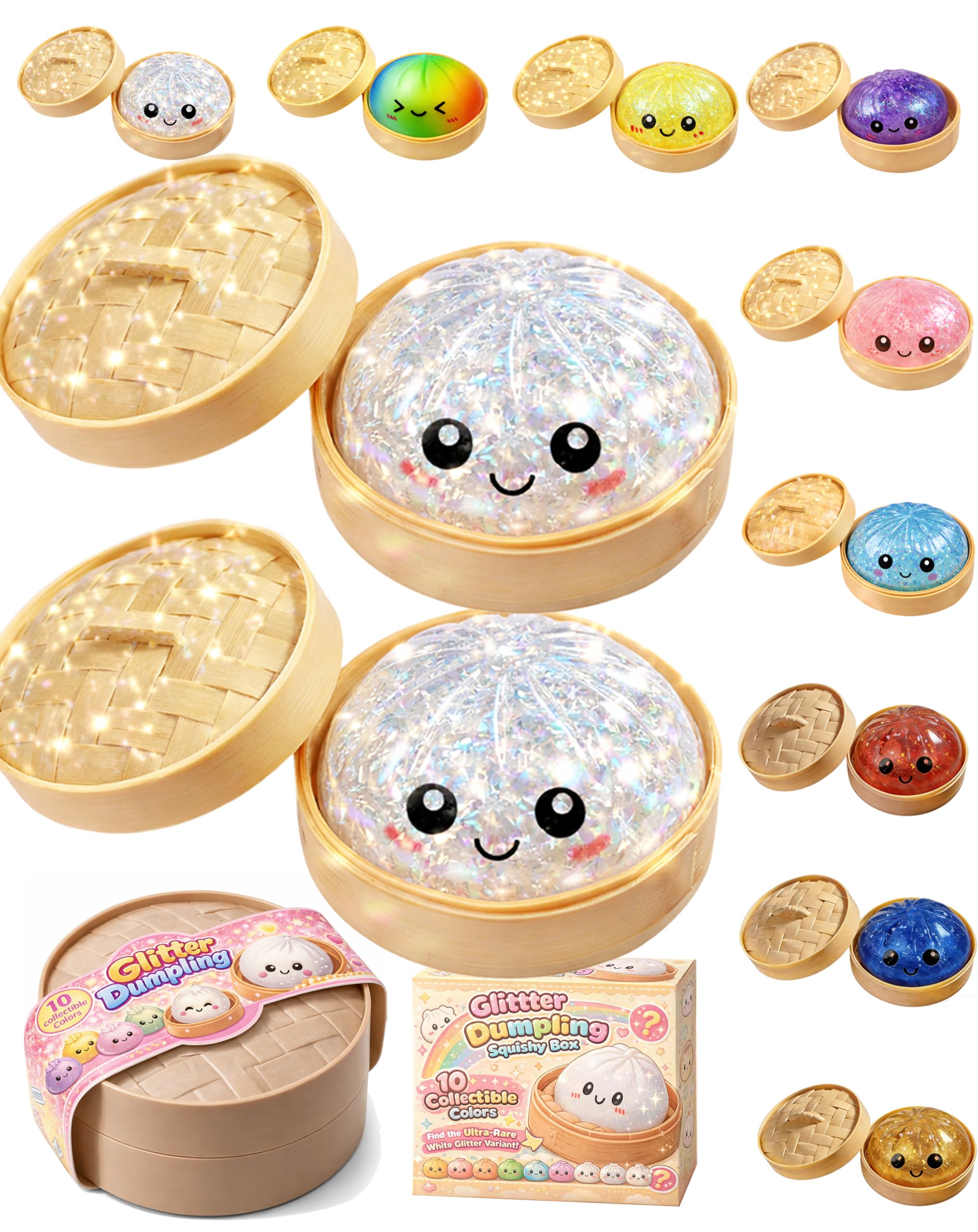 Amazon | レア餃子スクイーズ - スローライズグリッター餃子スクイーズ